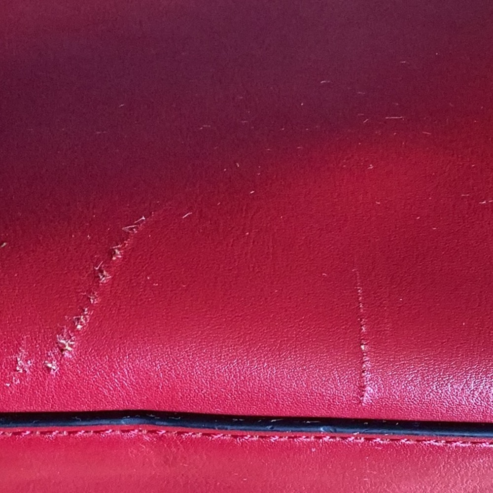 Nine West deep red media bag. 14”x10”x5”. Black interior - Picture 11 of 12